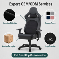Chaise de bureau ergonomique en cuir de luxe, pivotante à 360 degrés, réglable en hauteur, avec support lombaire, pour salle de jeux