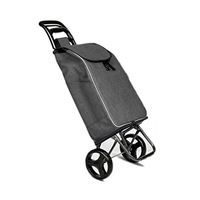 Sac de courses pliable portable de haute qualité à tirer à la main, style dessin animé, pour personnes âgées, logo durable, style Aldi, capacité 30-40L