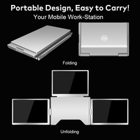 Électronique grand public : Moniteur triple portable et pliable de 15,6 pouces pour ordinateur portable (MacBook, Windows)