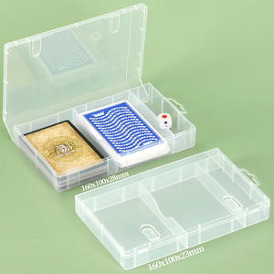 SUNSHING Boîtes transparentes légères pour cartes de poker, boîtes à cartes Uno, supports de jeu transparents, double boîte en plastique pour 2 jeux de cartes à jouer - Product Image 2