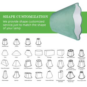 Bedside Handicraft Table Lampshade Eco-Friendly Fabric Light <strong>Shade</strong> Round Top Scalloped Bottom Desk <strong>Green</strong> <strong>Lamp</strong> <strong>Shade</strong> - Product Image 4