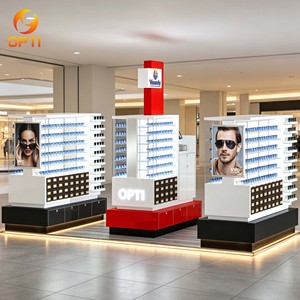 Kiosque optique commercial pour lunettes de soleil, présentoir à lunettes personnalisé avec éclairage LED, vitrine moderne pour magasin de lunettes - Product Image 2