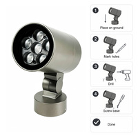 Projecteur LED extérieur 18W, indice de protection IP65, 6000K, éclairage paysager, étanche, boîtier en aluminium moulé sous pression, utilisé pour les piliers de parc