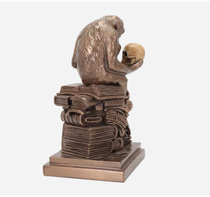 Esculturas de pensador de <span class=keywords><strong>mono</strong></span> metálico de bronce fundido en frío de resina fabricadas a medida - Product Image 5