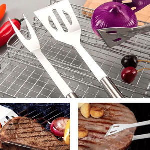 ชุดอุปกรณ์ย่างบาร์บีคิว9ชิ้นอุปกรณ์ทำครัวพื้นฐานกลางแจ้งเหมาะสำหรับสวนหลังบ้านร้านอาหารวันพ่อ - Product Image 4