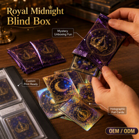 Jeu de cartes à collectionner personnalisé par le fabricant, cartes holographiques arc-en-ciel avec emballage en sachet métallisé pour collectionneurs, vente en gros OEM