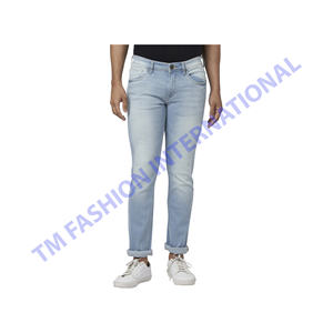 Listo para enviar Diseño personalizado Precio al por mayor Tejido 100% algodón Hombres Regular Fit Straight Jeans Pantalones Bangladesh - Product Image 1