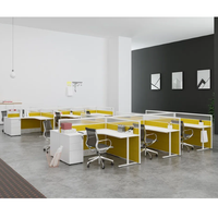Cloisons de séparation pliables de bureau insonorisées pour 4 personnes bureau professionnel debout libre en forme de l personnalisé