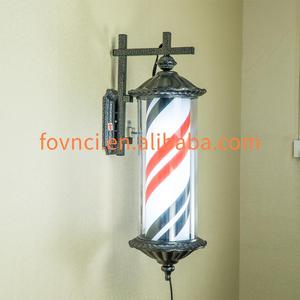 Barber Pole luz pelo giratoria salón de peluquería tienda señal LED azul rayas blanco brillante montado en la pared impermeable Barber Pole - Product Image 5