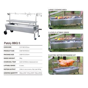 Grill à charbon de bois portable robuste sans fumée en acier inoxydable pour barbecue en plein air, utilisation pour porc <span class=keywords><strong>entier</strong></span>, agneau, <span class=keywords><strong>poulet</strong></span> - Product Image 5