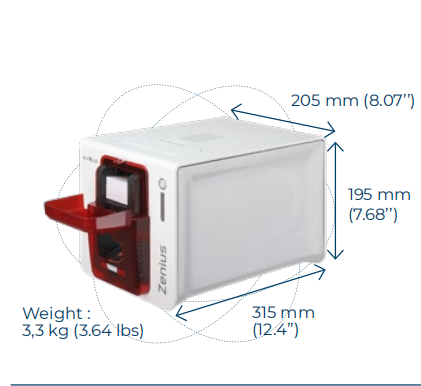 Zeinus Single-Sided ID Card Printer with Color 150 Cards/Hour USB+Ethernet Interfaces for Factory Access Control (In Stock)