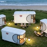 Hôtel Boutique Conteneur Capsule Spatiale de Luxe Moderne Haut de Gamme Solaire Étanche Écologique Préfabriqué pour Villa et Parc