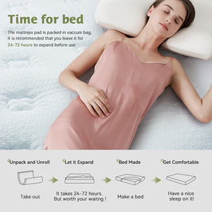 Quilted Knitted Breathable Polyester Luxury Folding <b>Bed</b> Mat Mattress Protector Fitted Sheet All-Season Machine Washable Hospital - Product Image 6