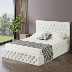 <span class=keywords><strong>Cama</strong></span> de Cuero de Lujo Moderna con Elevación a Gas, Diseño de <span class=keywords><strong>Cama</strong></span> Doble con Listones de Madera para Dormitorio Principal y Uso en Apartamentos - Product Image 2