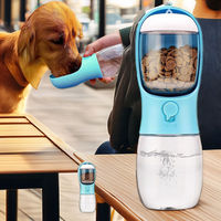 Bouteille d'eau portable pour chien de 300 ml en plastique, vente chaude 2024, vente en gros d'usine pour la marche en extérieur, gamelles et mangeoires pour animaux de compagnie