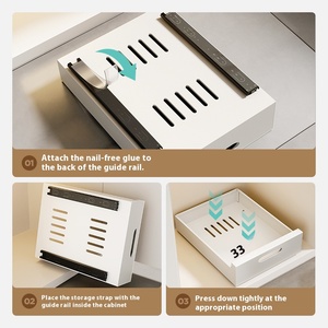 Organisateur <span class=keywords><strong>de</strong></span> <span class=keywords><strong>meuble</strong></span> sous évier <span class=keywords><strong>de</strong></span> cuisine multifonctionnel et peu encombrant, le plus vendu, <span class=keywords><strong>avec</strong></span> rangement coulissant extensible - Product Image 3