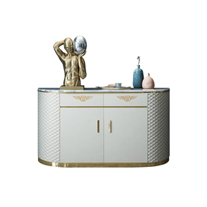 Credenza Moderna di Lusso in Acciaio Inossidabile Multifunzionale con Spazio di Archiviazione Personalizzabile per Sala da Pranzo, Soggiorno e Ingresso - Product Image 4