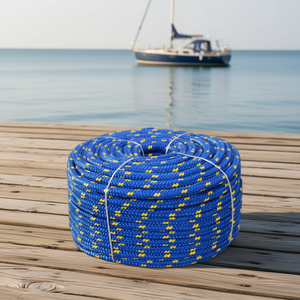 Cuerda marina de polipropileno azul de 0.47 pulgadas y 1968.5 pulgadas de longitud para amarre y estacionamiento de embarcaciones - Product Image 2