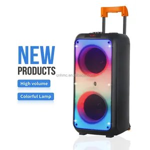 NDR-1095 Outdoor Wireless Mp3 Player Bluetooth Music Trolley Speaker Super Som With Wireless Microphone