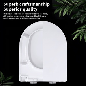 XJJ-9058 Copriwater in Plastica dal Design Moderno Europeo con Chiusura Ammortizzata, Allungato, con 3 Anni di Garanzia per Uso Bagno - Product Image 1