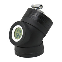 WEIPU Fabricant Design Moderne 63mm Alliage de Zinc Broyeur de Fumée avec Miroir Transparent Loupe Coude Outil à Main