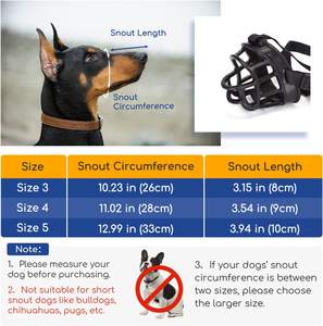 En gros, Muselière pour chien en plastique massif de qualité, personnalisable, réglable, anti-morsure, anti-mastication et anti-aboiement - Product Image 2