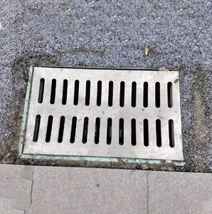 Grille de drainage en acier inoxydable 304 de type encastré, couvercle de manhole invisible pour les pavés des places publiques - Product Image 4