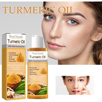 Huile Essentielle Pure de Curcuma West Month, Pressée à Froid, Protection Solaire SPF 50, Éclaircissante, Élimination des Taches Brunes, Éclat Lumineux