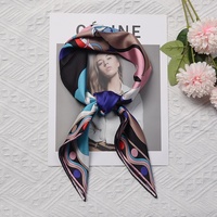 Foulard carré 100 % soie de mûrier pour femme 65x65cm, foulard imprimé en twill, bandana en soie personnalisé avec logo, vente en gros
