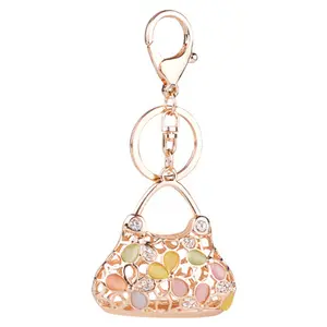 Cute Keychains Creative bag shaped key Chain Ring Chain Bag Mobile Phone decoration Bag Pendant Jewelry Girl Gift