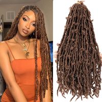 Perruque Goddess en fibres haute température, tressage Dirty Braid, Butterfly Locs, double trame, cheveux au crochet, pour le commerce extérieur Song