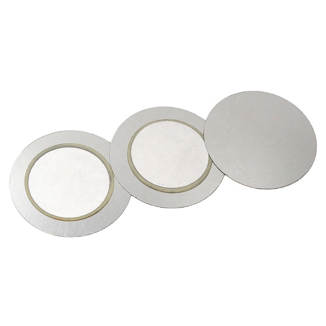 Diameter 27MM Piezo Ceramic Iron Material Disc Alarm Sounding Sound Piezoelectric Ceramic Plate Buzzer Acoustic Components