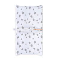Housse de matelas à langer unisexe en coton doux tricoté à motif adorable 32x16 pouces, personnalisable avec rembourrage en fibres pour garçons et filles