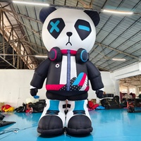 Poupée gonflable de dessin animé de panda géant pour la publicité gonflable géante personnalisée