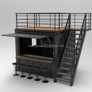 Kiosque-bar conteneur maritime pour centre commercial, conception de restaurant sur mesure avec structure en acier, fabricant - Product Image 1
