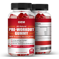 OEM Adult Creatine Gummies Muscle Building Supplément pré-entraînement 2 Gummies Daily en bouteille