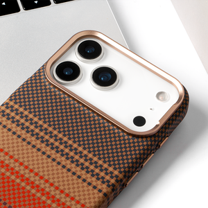 Sang Trọng Mỏng Carbon Fiber Bìa Cho Iphone 17 Pro Max Cứng PC Trường Hợp Từ Tính Với Máy Ảnh Kim Loại Khung Thiết Kế Trường Hợp - Product Image 2