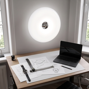 Lampe murale LED ronde moderne 2-en-1, lampe de table Donut, applique murale nordique minimaliste, lampe de bureau pour la maison, la chambre et la décoration d'hôtel - Product Image 3