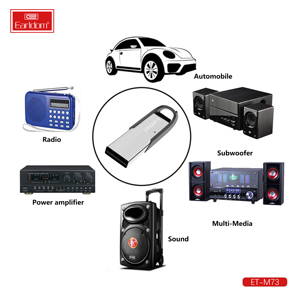 ตัวรับสัญญาณเสียงรถยนต์แบบสเตอริโอ Earldom USB BT พร้อมลำโพงในตัว รองรับการโทรแบบแฮนด์ฟรีไร้สาย ระยะ 10 เมตร ใช้งานร่วมกับ IOS และ Android ได้ - Product Image 3