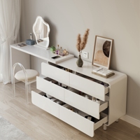 NOVA crème blanc 6 tiroirs commode moderne extensible debout chambre maquillage table de vanité pliant en bois dressing bureau stockage