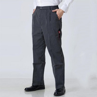 HZO-22006 Restaurant Cuisine Uniforme Hommes Baggy Chef Pantalon Imprimé Travail Pantalon Avec Taille Élastique