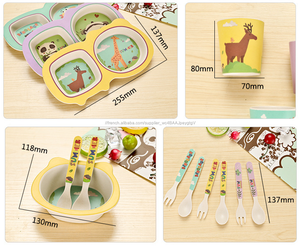Dinosaure Dessins <span class=keywords><strong>bambou</strong></span> fibre <span class=keywords><strong>assiettes</strong></span> <span class=keywords><strong>creuses</strong></span> et assiette, plaque de fibre de <span class=keywords><strong>bambou</strong></span> pour enfants - Product Image 5