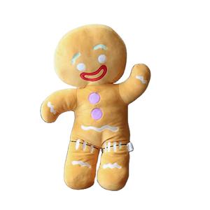 Juguete de peluche de hombre de pan de <span class=keywords><strong>jengibre</strong></span> de dibujos animados, pequeños regalos de Navidad, almohada de juguete suave - Product Image 1