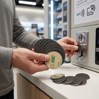 NFC 213 215 216 Mini RFID-Karte 13,56 MHz Tag-Münze 30mm Durchmesser PVC-Material Zugangskontrollkarten