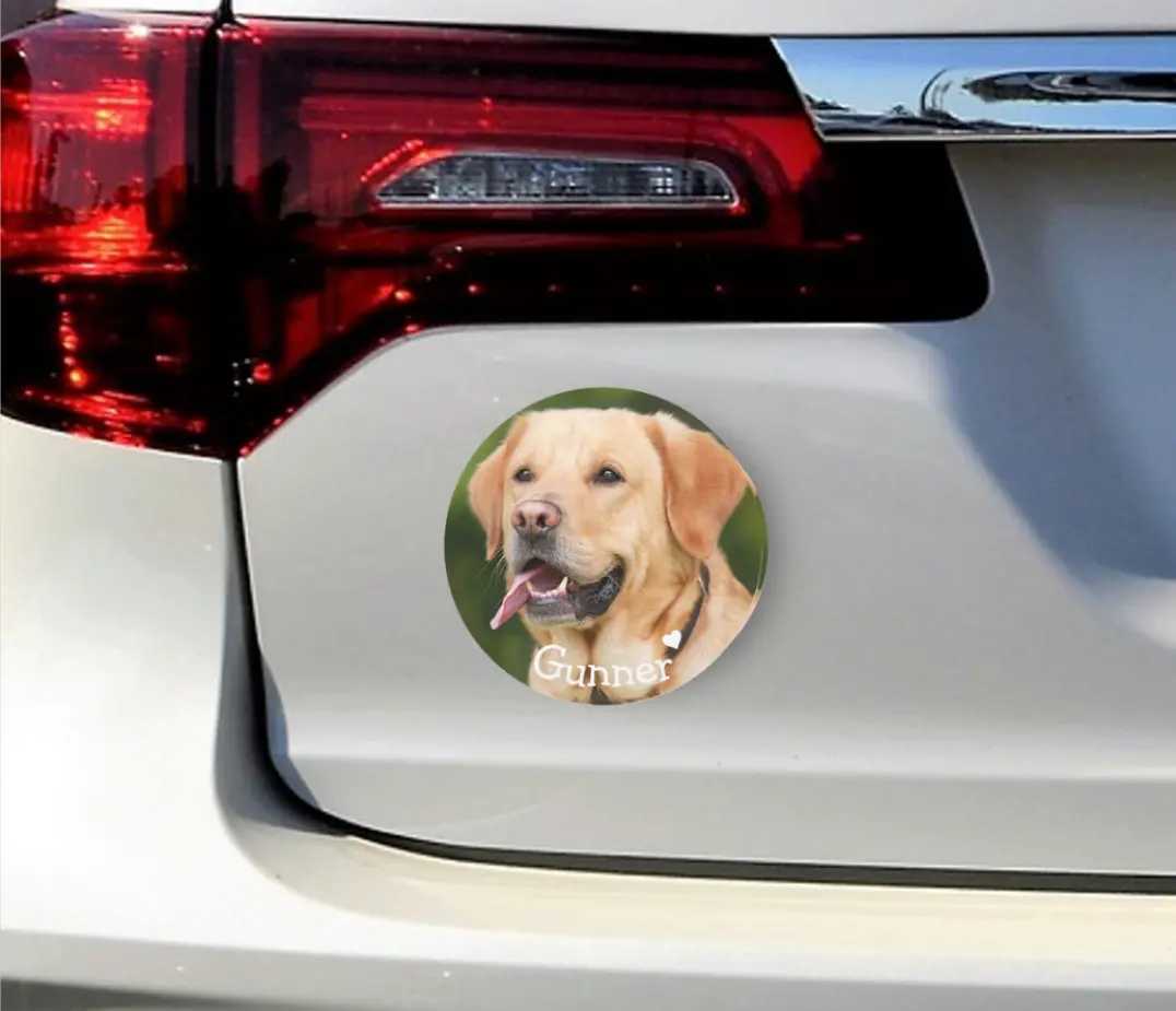 Cá Nhân Hoá Tùy Chỉnh Con Chó Mèo Vật Nuôi Hình Ảnh Mẫu Xe Cửa Bumper Nam Châm Sticker Dấu Hiệu Từ Tính