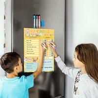 Planificateur de tableau de récompense personnalisé pour les enfants Liste de contrôle des horaires quotidiens pour les enfants Grand tableau de corvées effaçable à sec magnétique pour les enfants