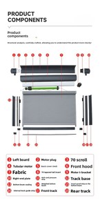 Zanzariera Retrattile con Telaio in Alluminio e Schermo in Poliestere, Protezione Anti-Zanzare e Insetti per Balcone, Patio, Portico, Giardino, Ingresso Esterno - Product Image 5