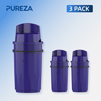 Filtre à eau PUREZA Z051 NSF Premium OEM pour carafe, élimination des bactéries et du chlore, 3 pièces