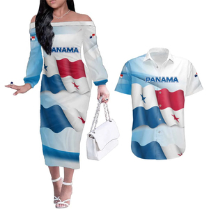 2025 nueva moda pareja <span class=keywords><strong>Ropa</strong></span> a juego de manga larga <span class=keywords><strong>Ropa</strong></span> De Mujer Panamá pareja traje camisa y vestido - Product Image 4