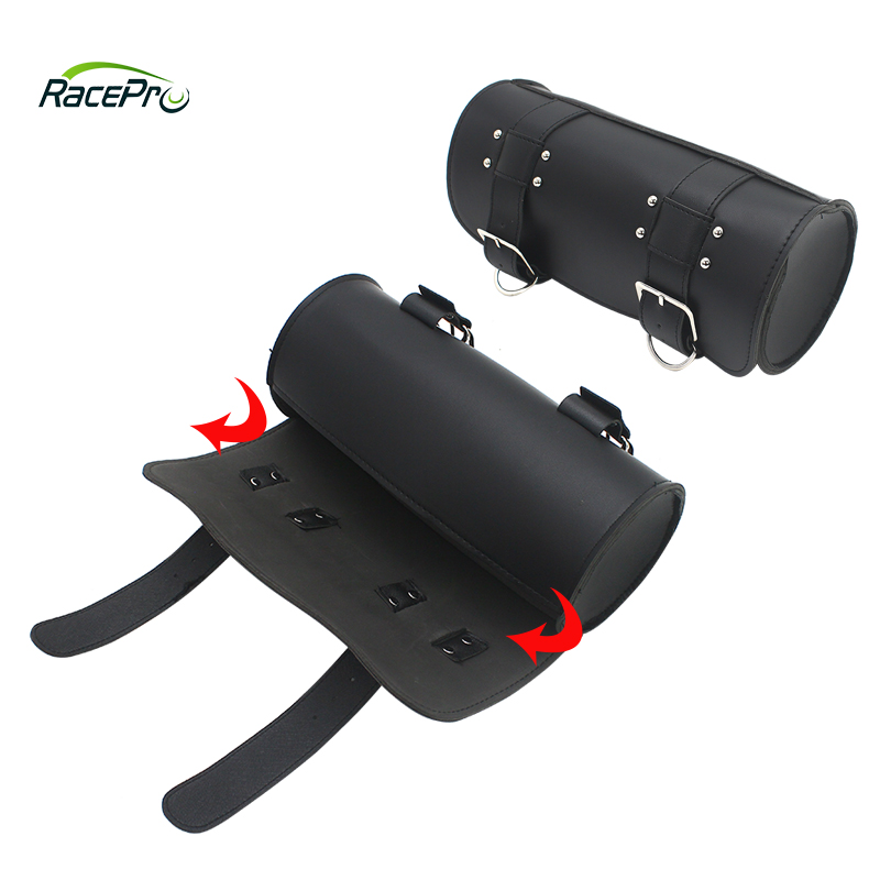 Sac à outils de moto, sac de fourche de moto universel en cuir pu